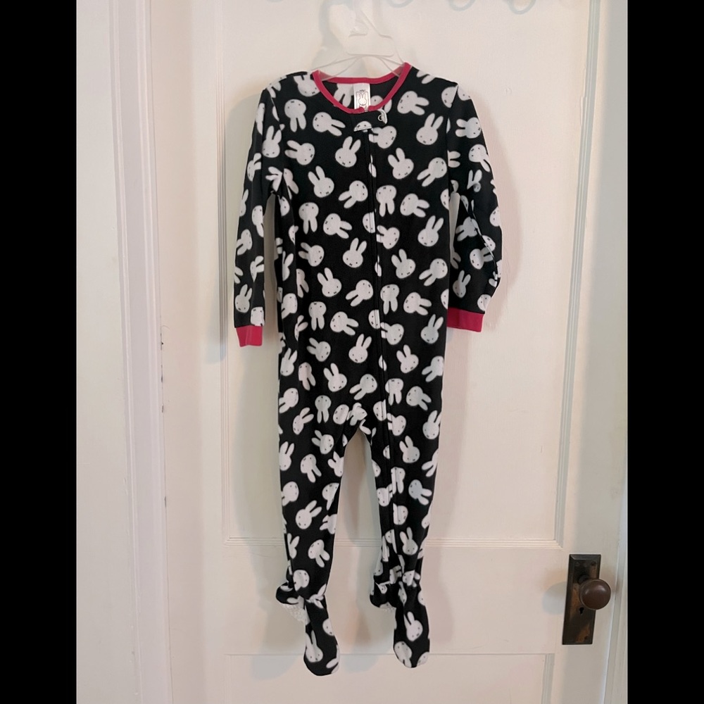 Mitty Bunny Girls Zip Up Footy Pajamas